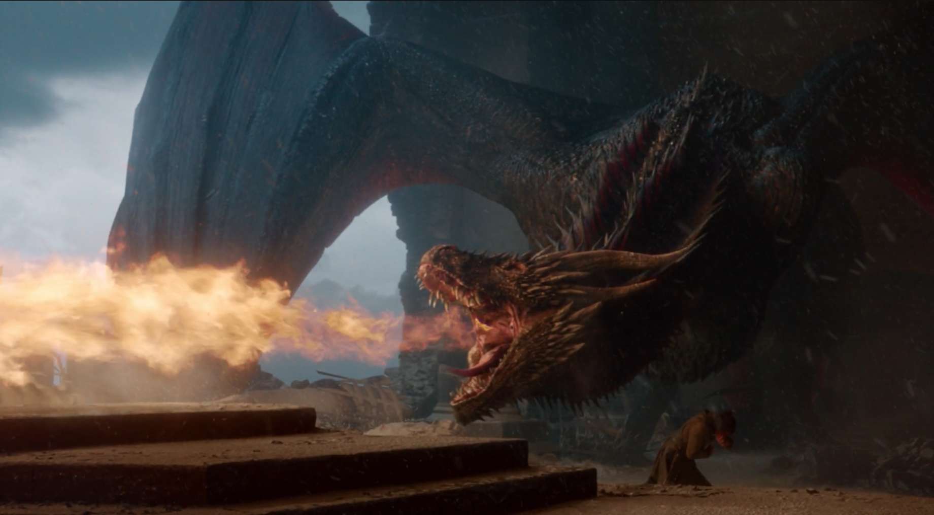 Drogon melts throne.jpg