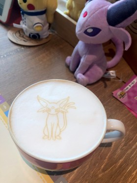 Pokemon Cafe - Espeon latte art