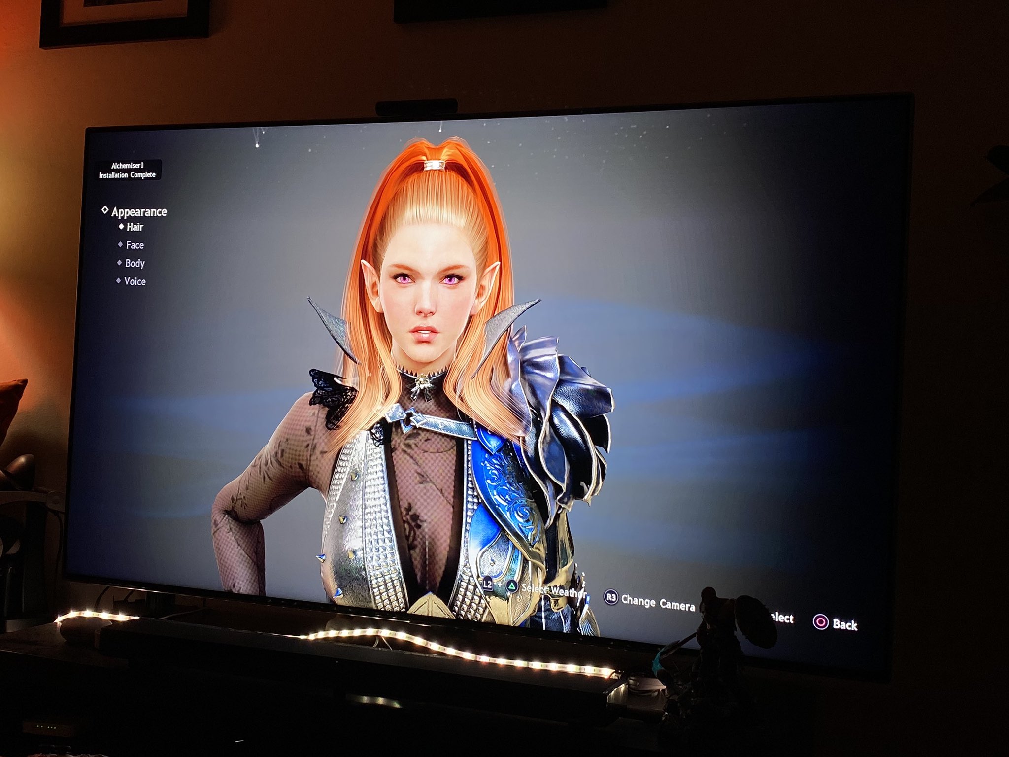 Black Desert Online character creation living room photo