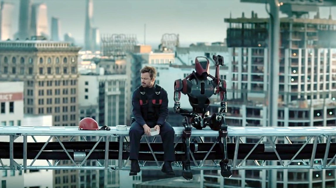 Westworld Season 3 Screenshot Caleb and droid construction workers